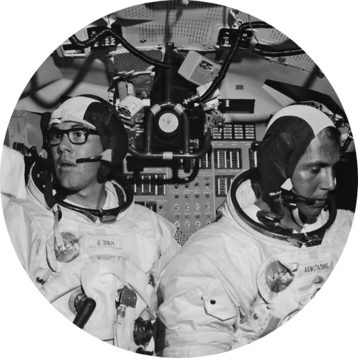 Scott Millican and Neil Armstrong